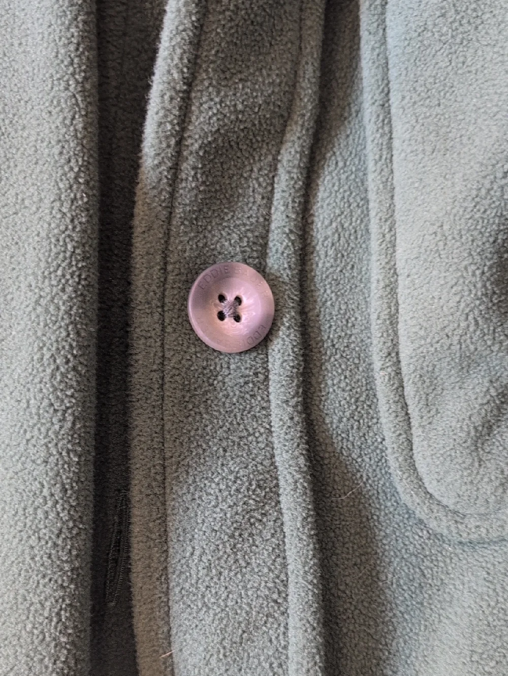 Eddie Bauer Green Fleece Button Up Women's Size M - Picture 3 of 4